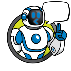 Robot CSP La Passerelle avec bulle de dialogue
