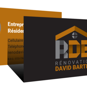 Cartes d'affaires Rénovation David Barthe