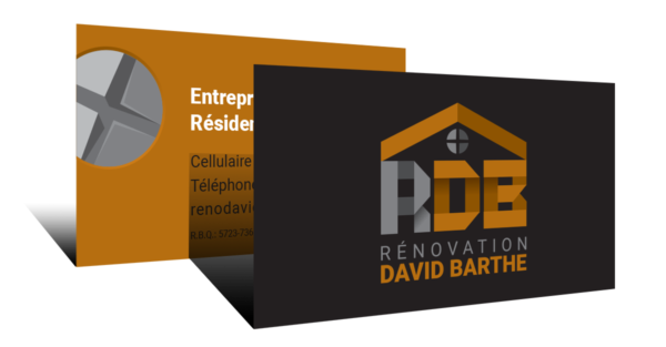 Cartes d'affaires Rénovation David Barthe