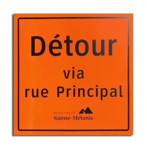 Signalisation sur mesure pour détour