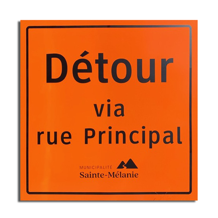 Signalisation sur mesure pour détour