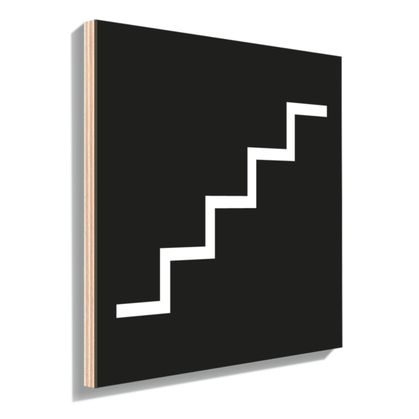 Signalisation plaque pour escalier noir moderne