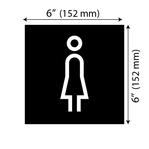 Mesures plaque de toilette femme - moderne