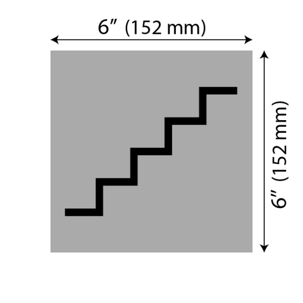 Mesure plaque escalier moderne grise